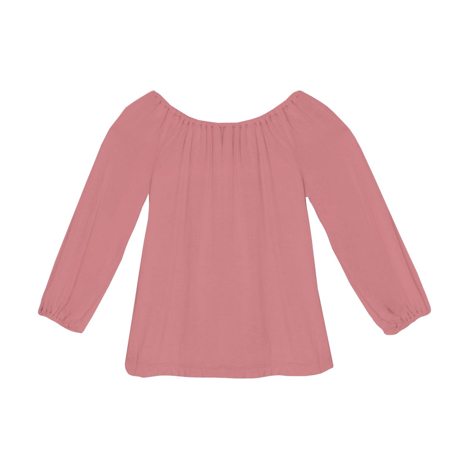 Long Sleeve Peasant Top in Desert Rose (351775)