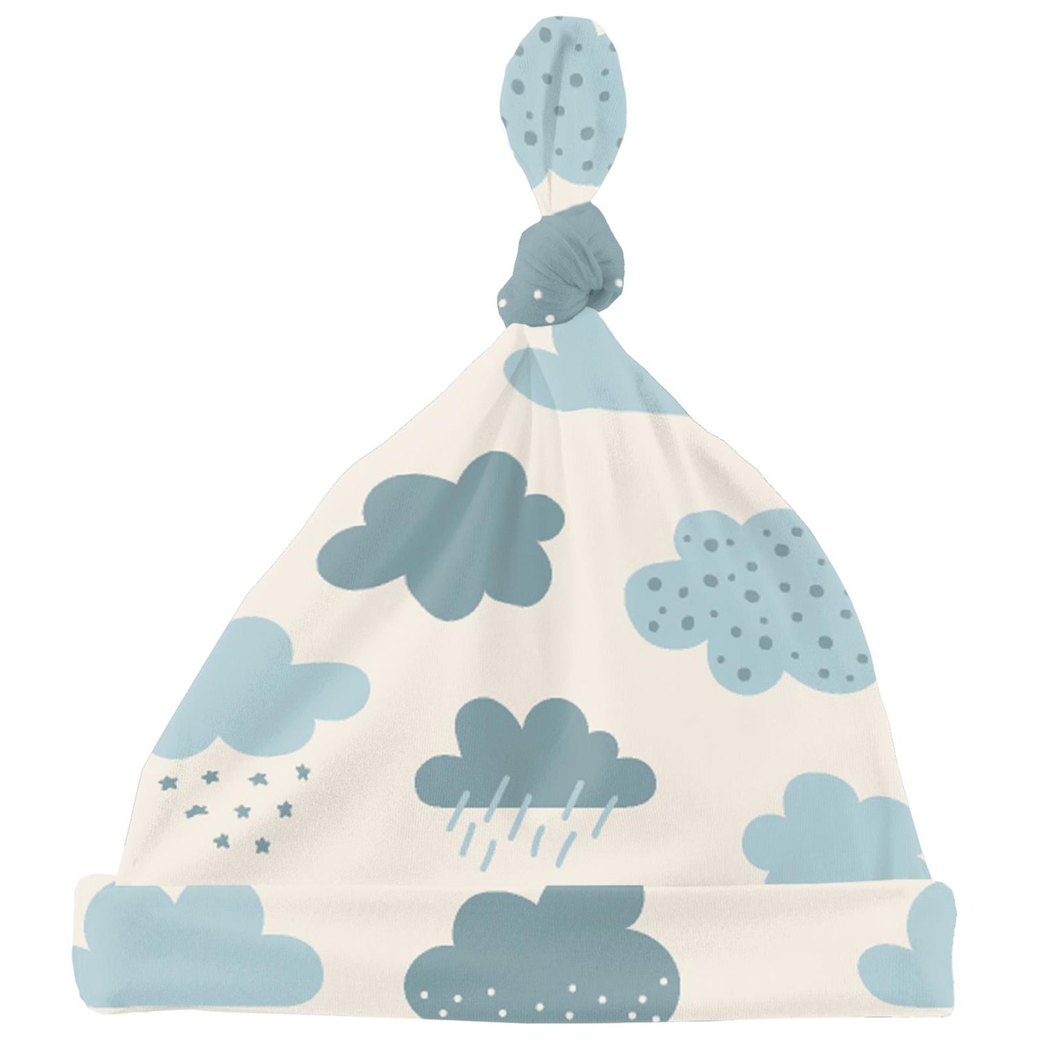 Print Knot Hat in Natural Cloudy Sky (351836)