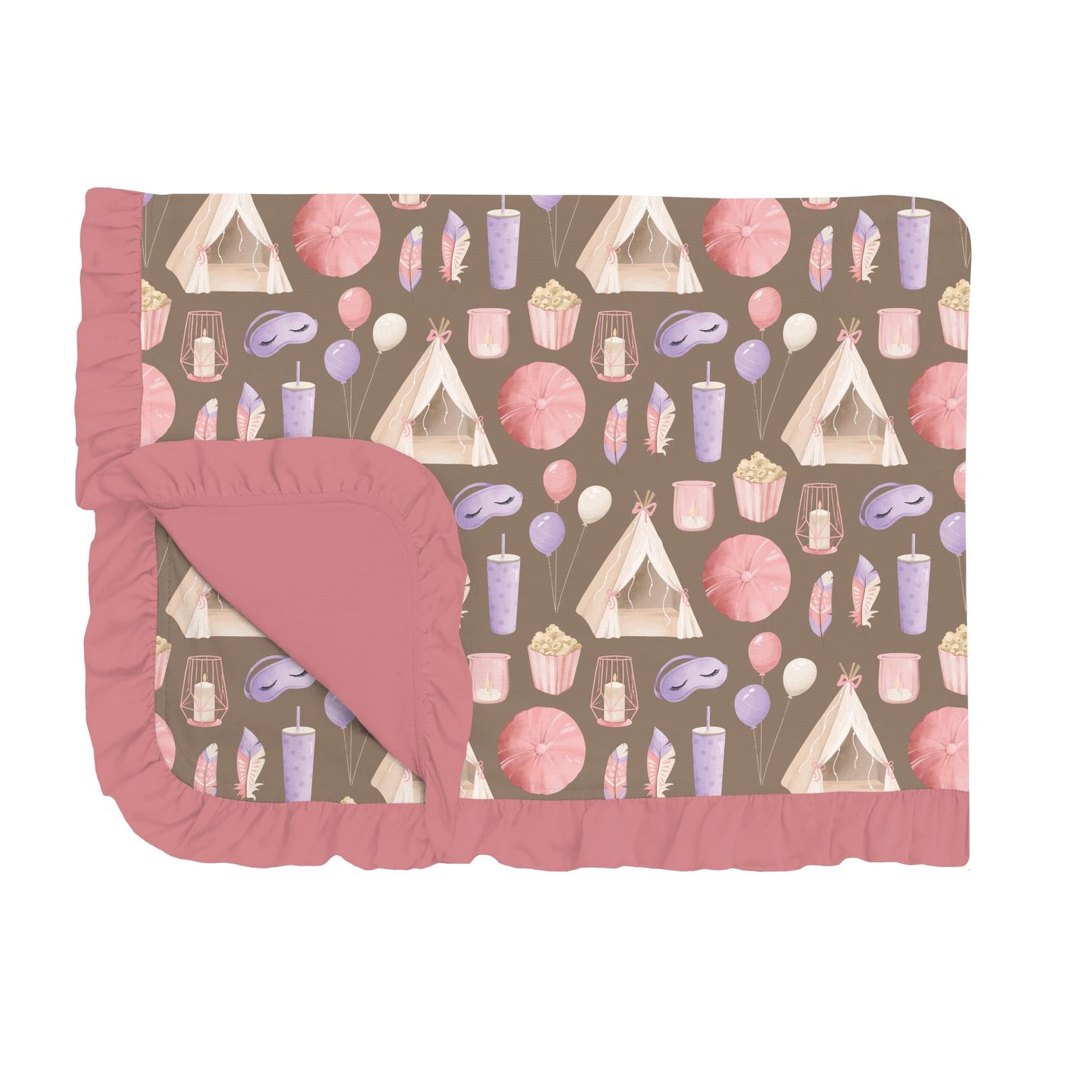 Print Ruffle Toddler Blanket in Portabella Slumber Party (351607)