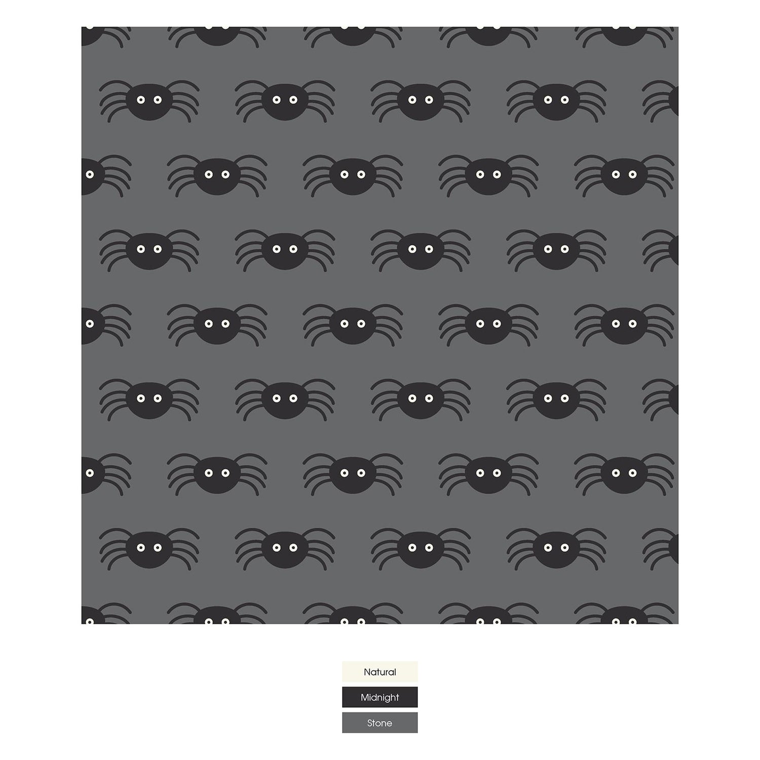 Men's Print Long Sleeve Basic Tee in Stone Spiders