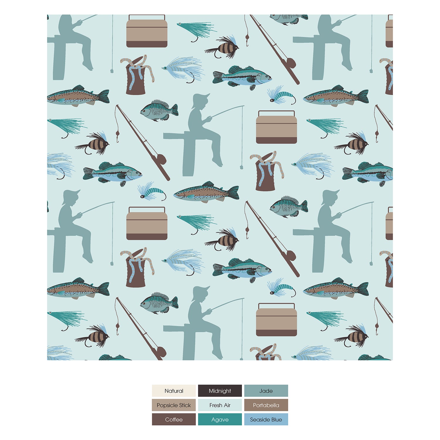 Print Knot Hat in Fresh Air Fishing (323071)