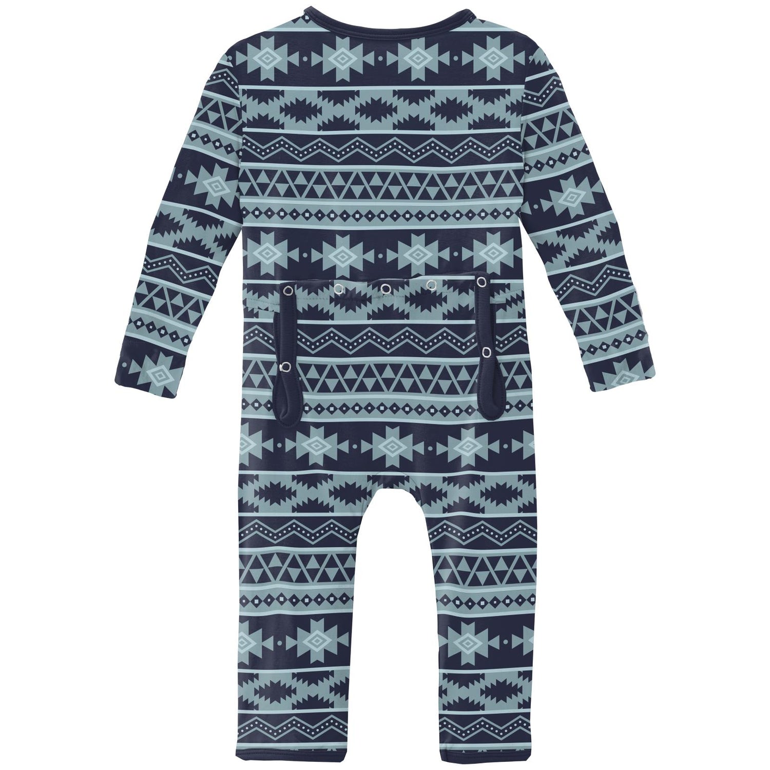 Print Coverall with 2 Way Zipper in Peacoat Mayan Print (335410)