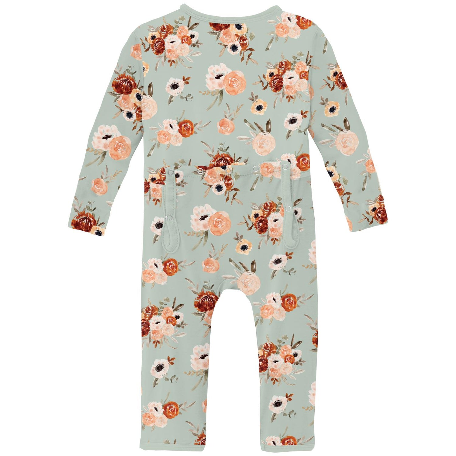 Print Coverall with 2 Way Zipper in Aloe Fall Floral (335463)