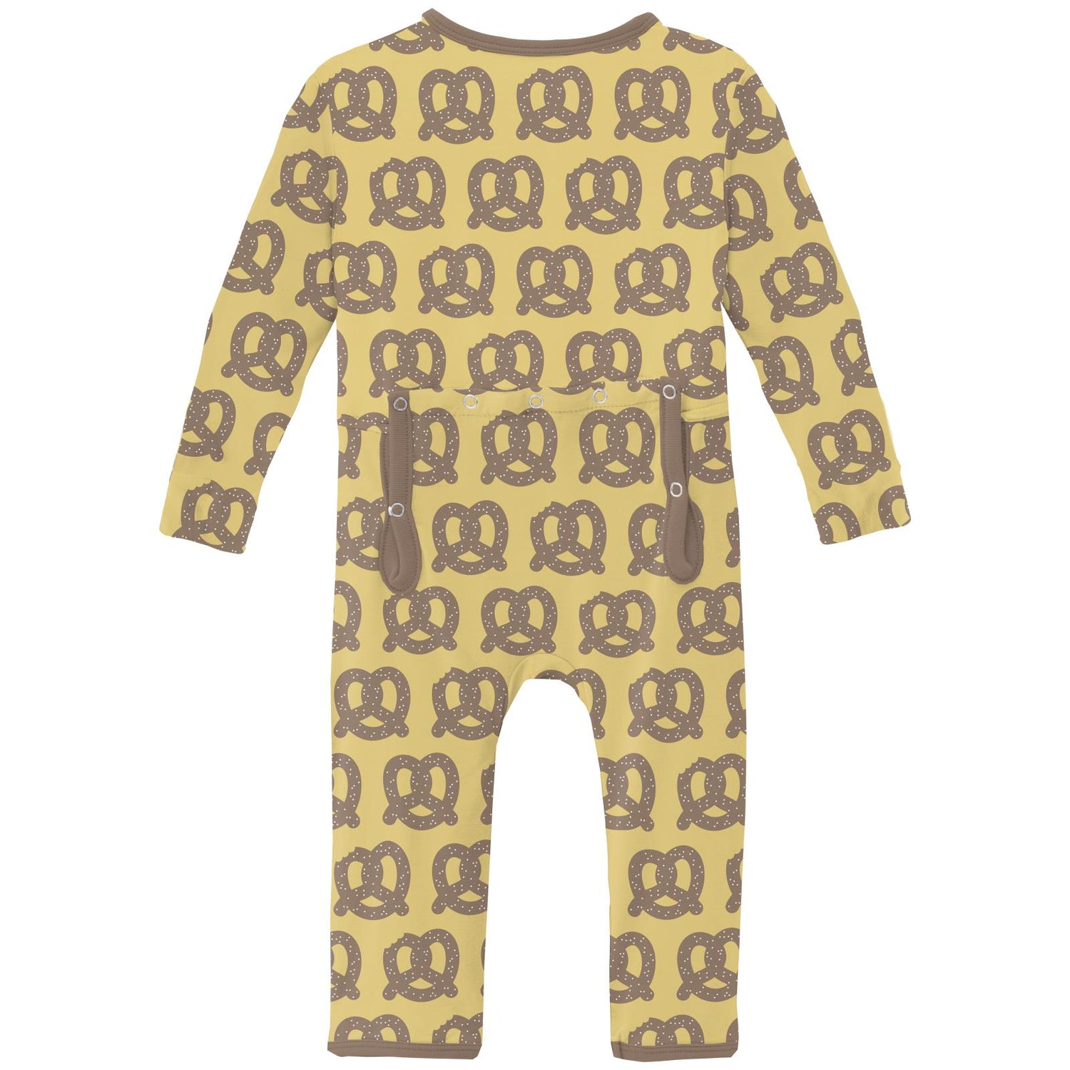Print Coverall with 2 Way Zipper in Flax Giant Pretzel (335544)
