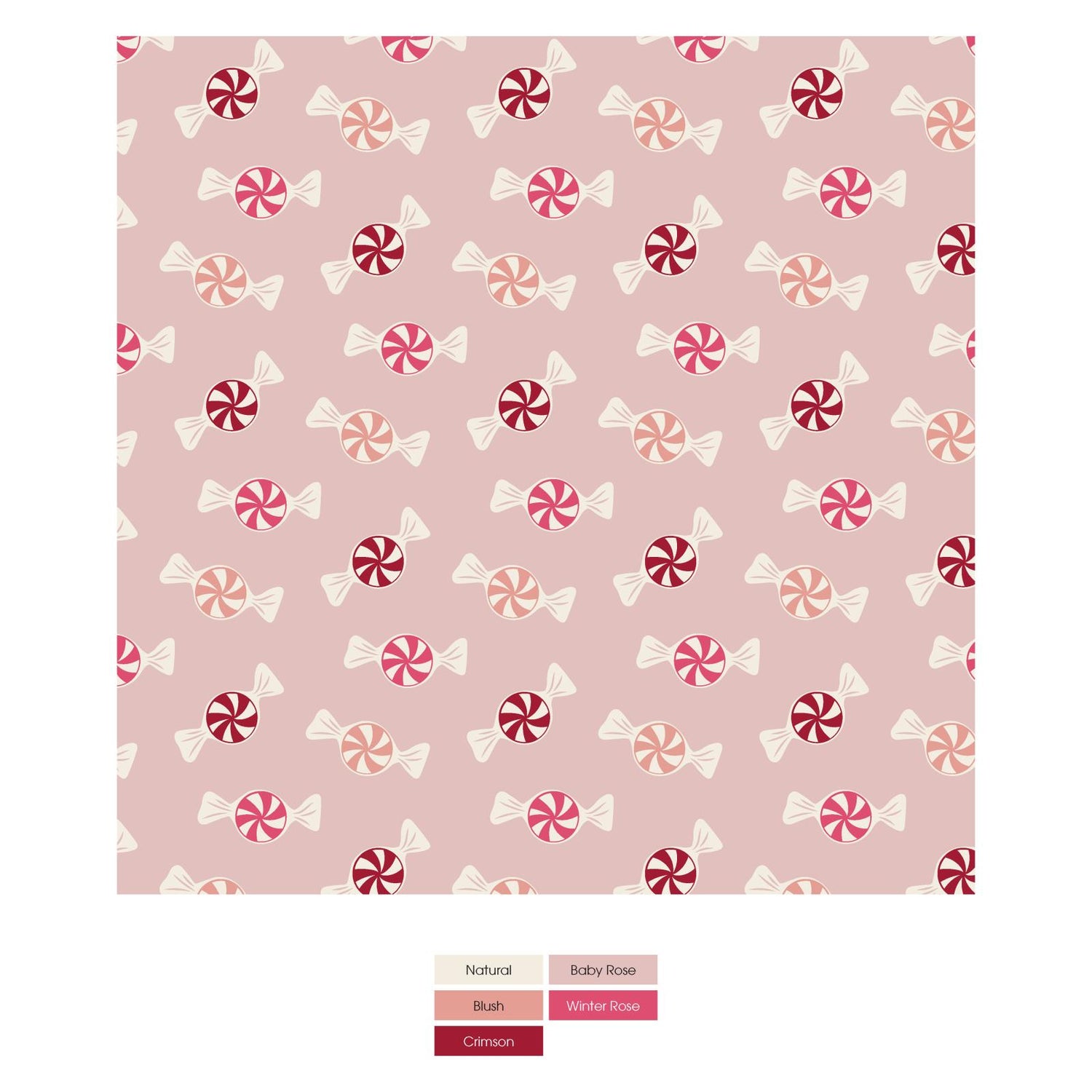 Print Quilted Stroller Blanket in Blush Yeti/Baby Rose Peppermints