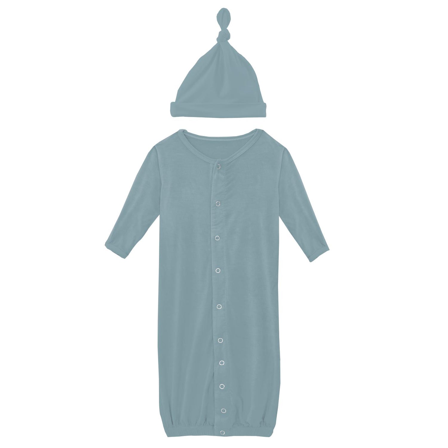 Layette Gown Converter & Single Knot Hat Set in Stormy Sea (305438)