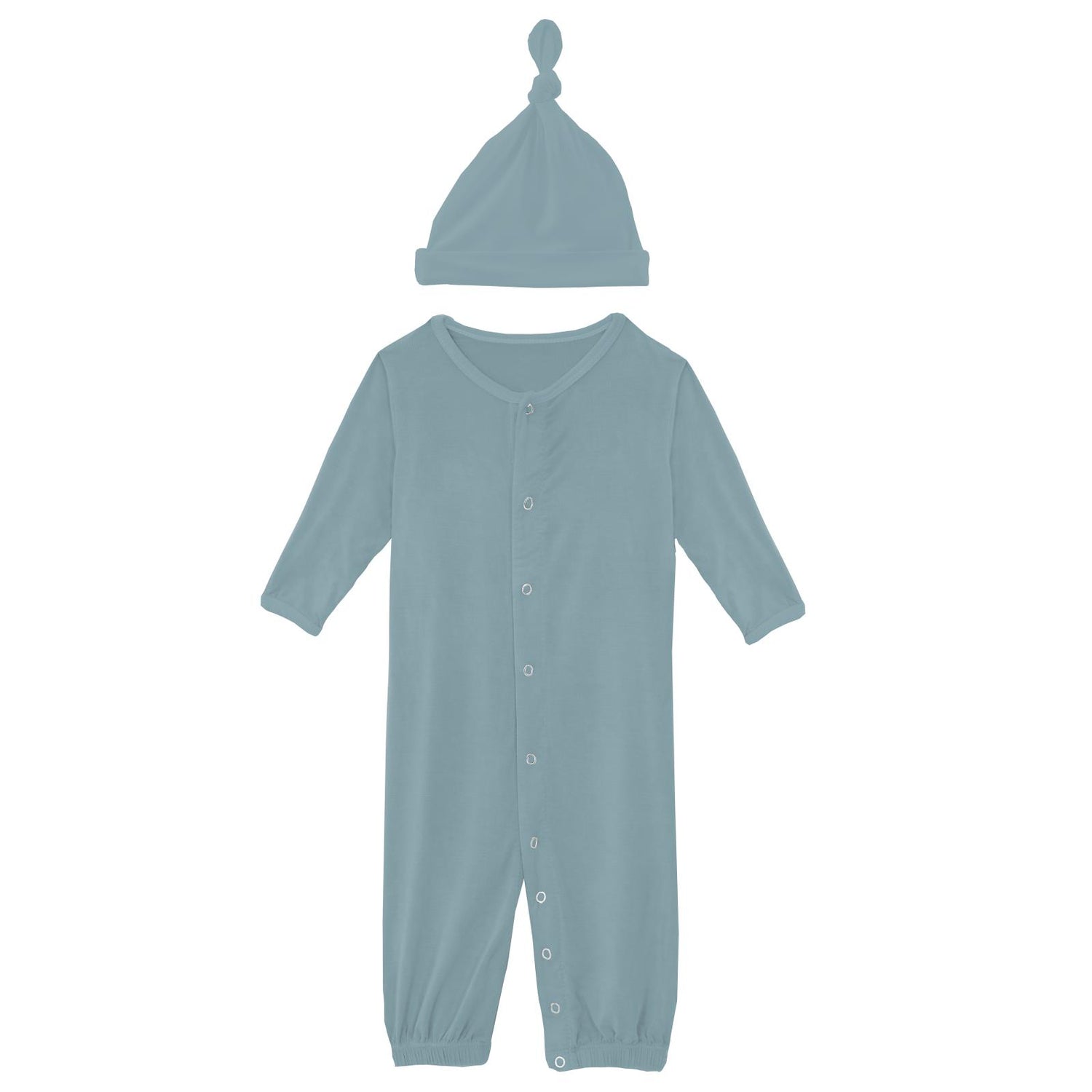 Layette Gown Converter & Single Knot Hat Set in Stormy Sea (305488)