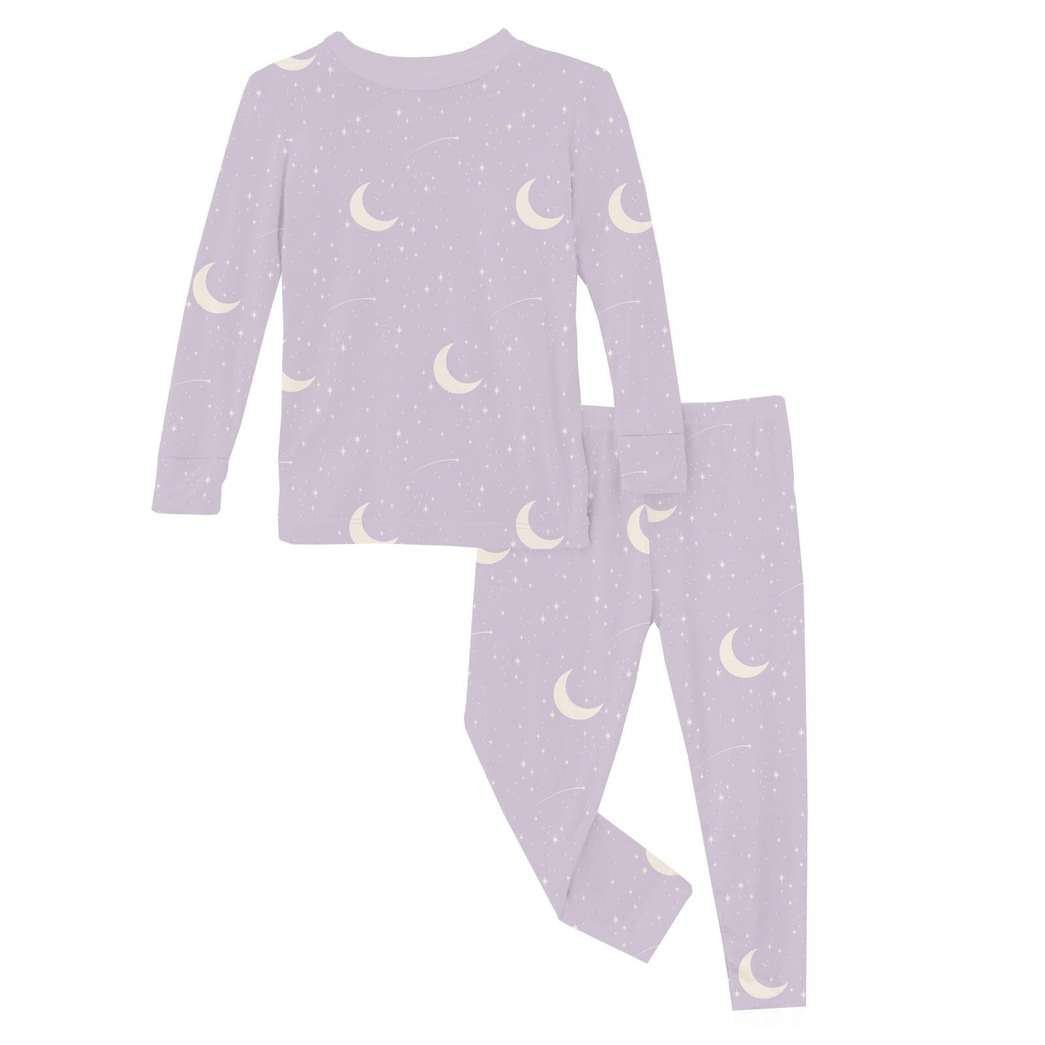 Print Long Sleeve Pajama Set in Thistle Starry Sky & Moon (320011)