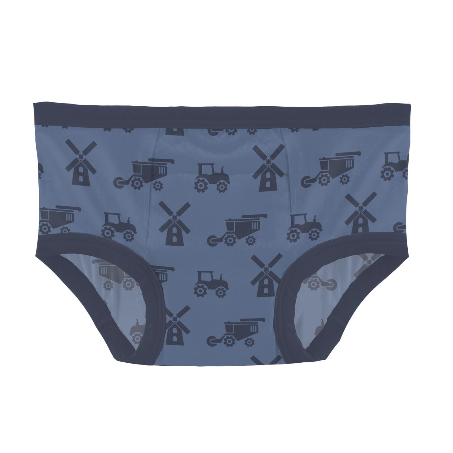 Print Training Pants in Denim Tractors & Windmills (362190)