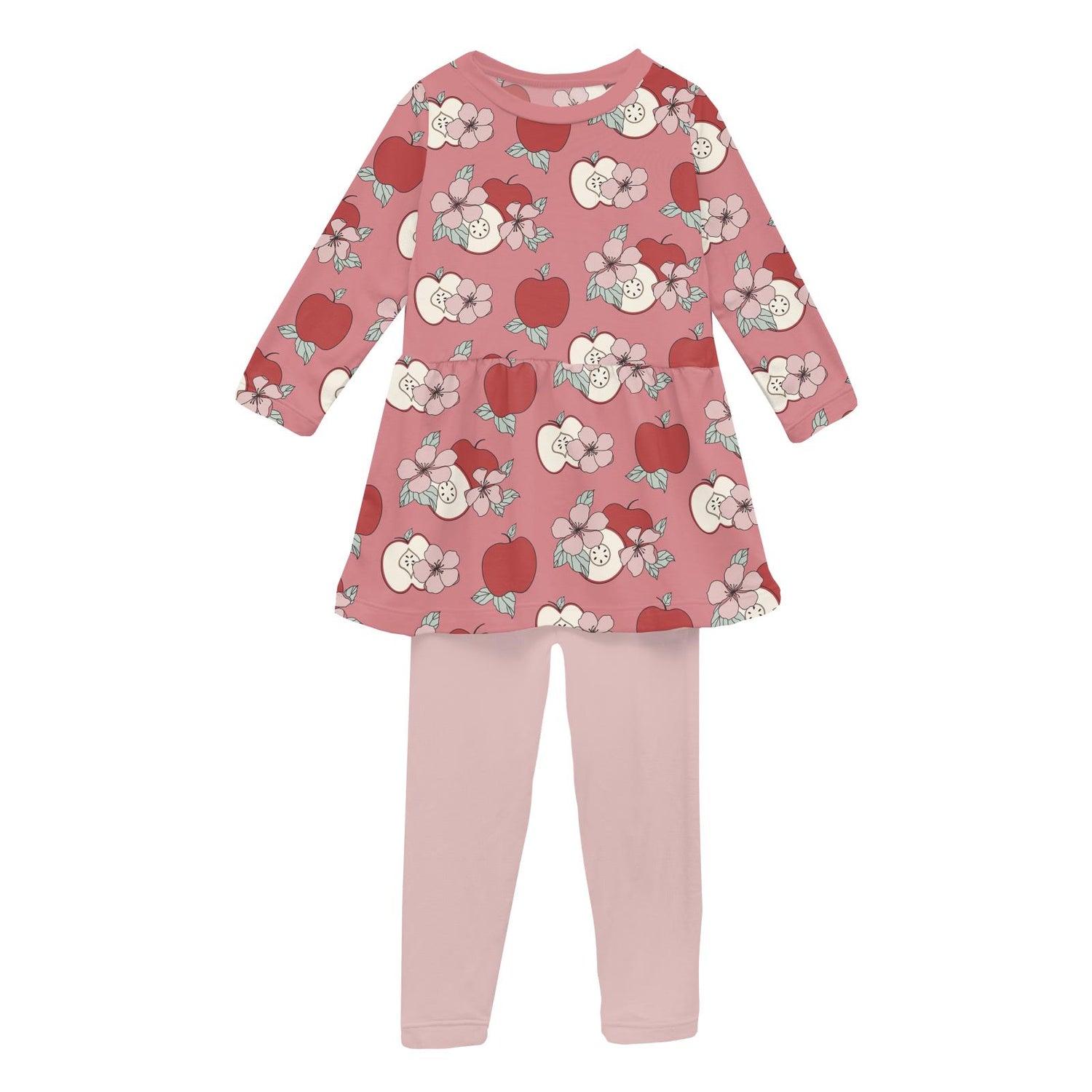 Print Long Sleeve Playtime Outfit Set in Desert Rose Apple Picking (333145)