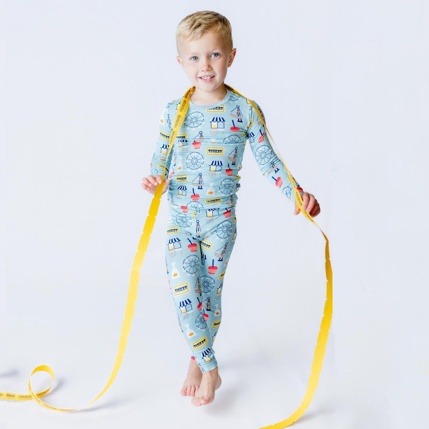 Print Long Sleeve Pajama Set in Stormy Sea Fall Fair (333164)
