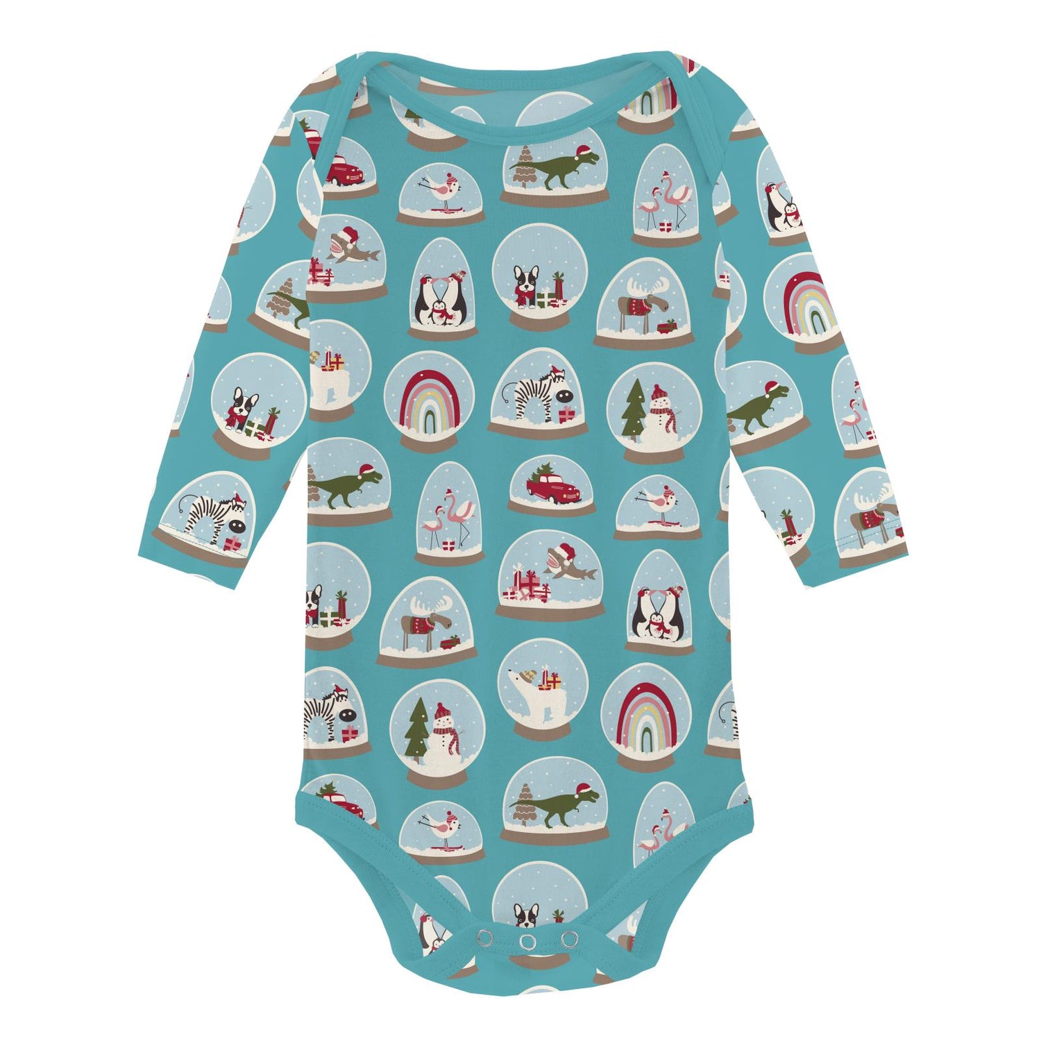 Print Long Sleeve One Piece in Glacier Snow Globes (343329)