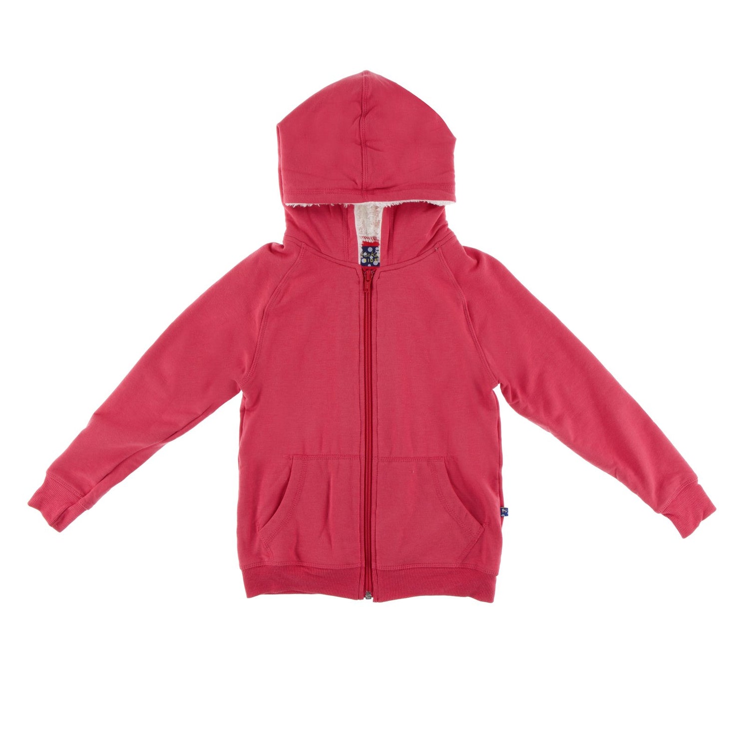 Fleece Zip-Front Hoodie with Sherpa-Lined Hood in Red Ginger (383916)