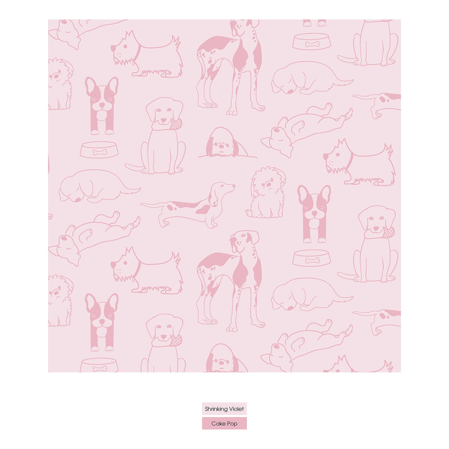 Women's Print Long Sleeve Nightshirt in Shrinking Violet Dogs