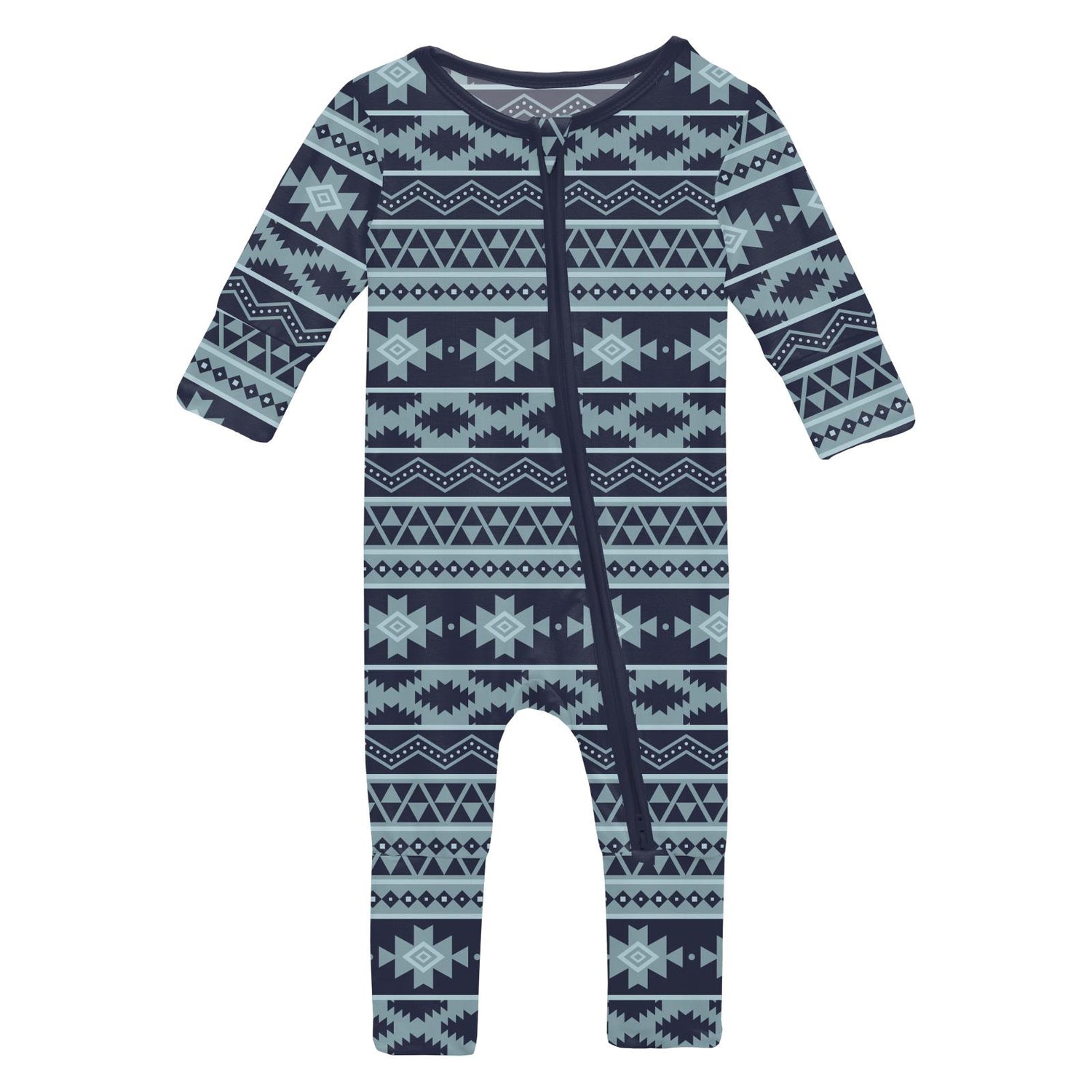 Print Convertible Coverall in Peacoat Mayan Print (364374)