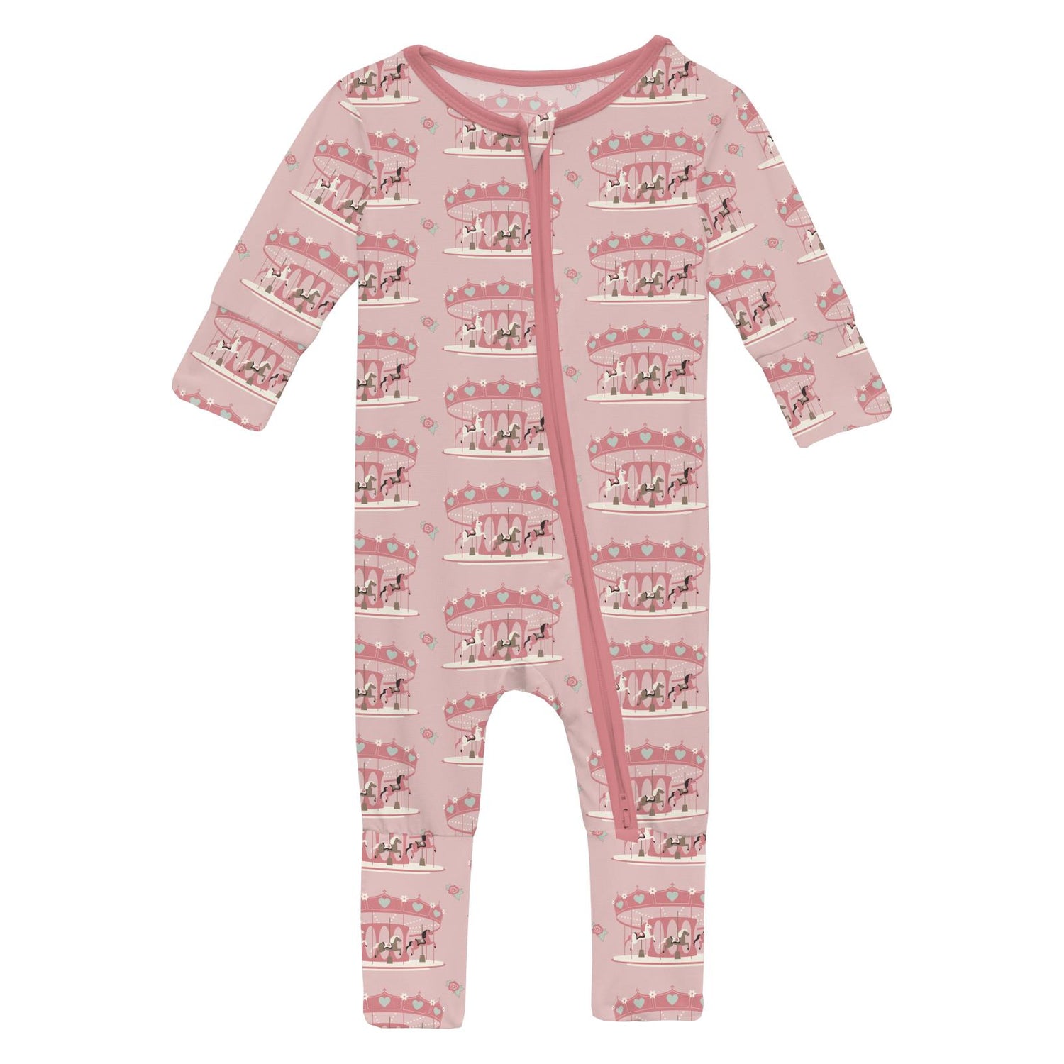 Print Convertible Coverall in Baby Rose Fair Carousel (364380)