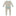 Print Muffin Ruffle Footie with Zipper in Burlap Shells (220803)
