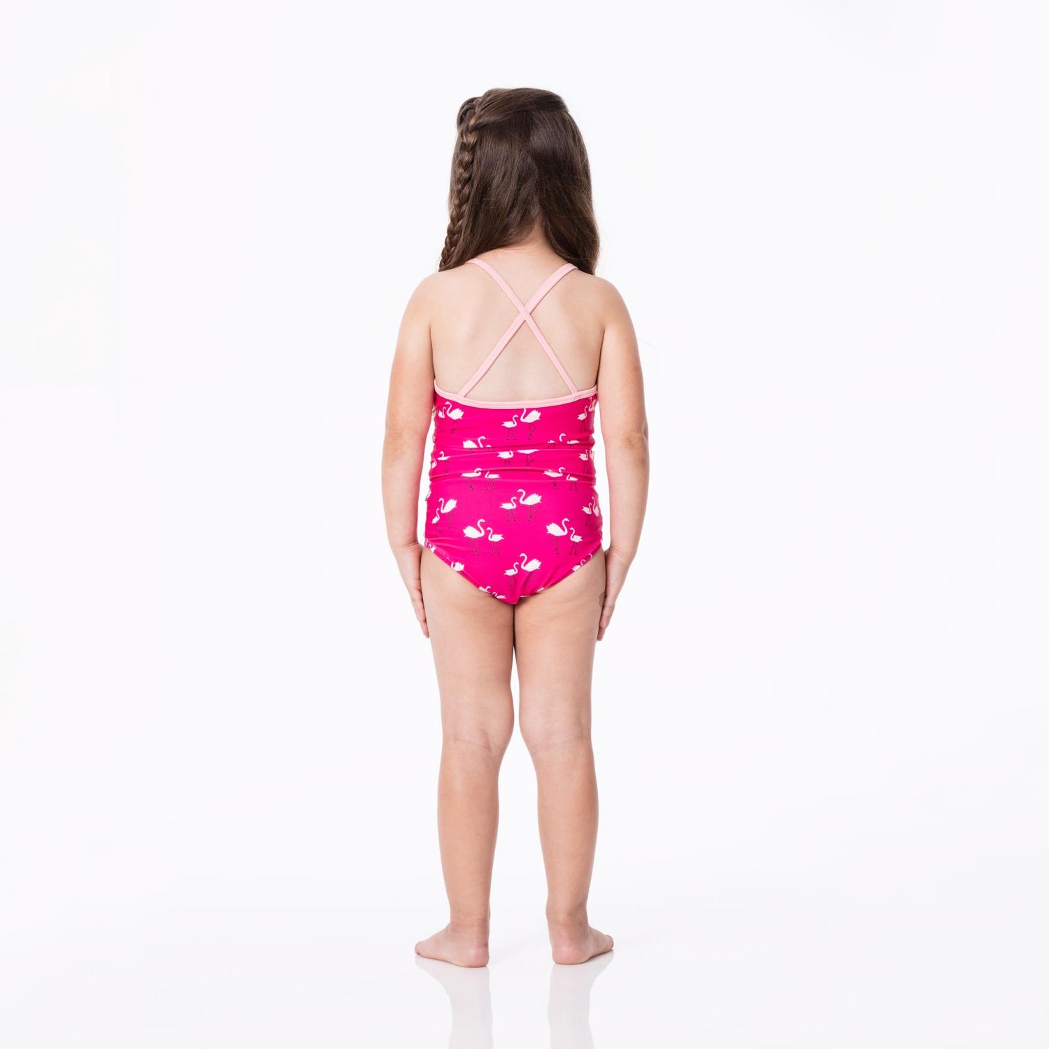 Print One-Piece Bathing Suit in Calypso Flamingos (243227)