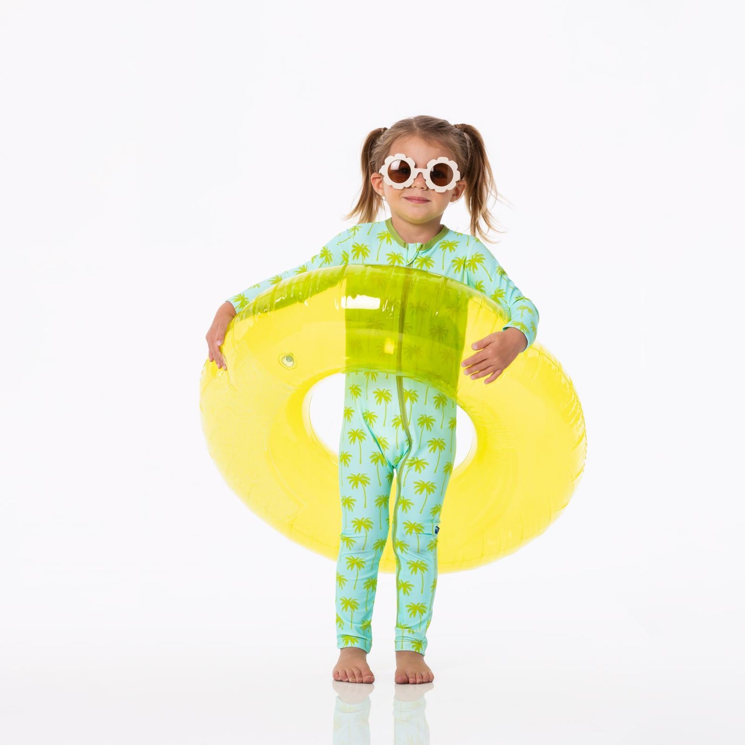 Print Swim Coverall in Summer Sky Palm Trees (243232)