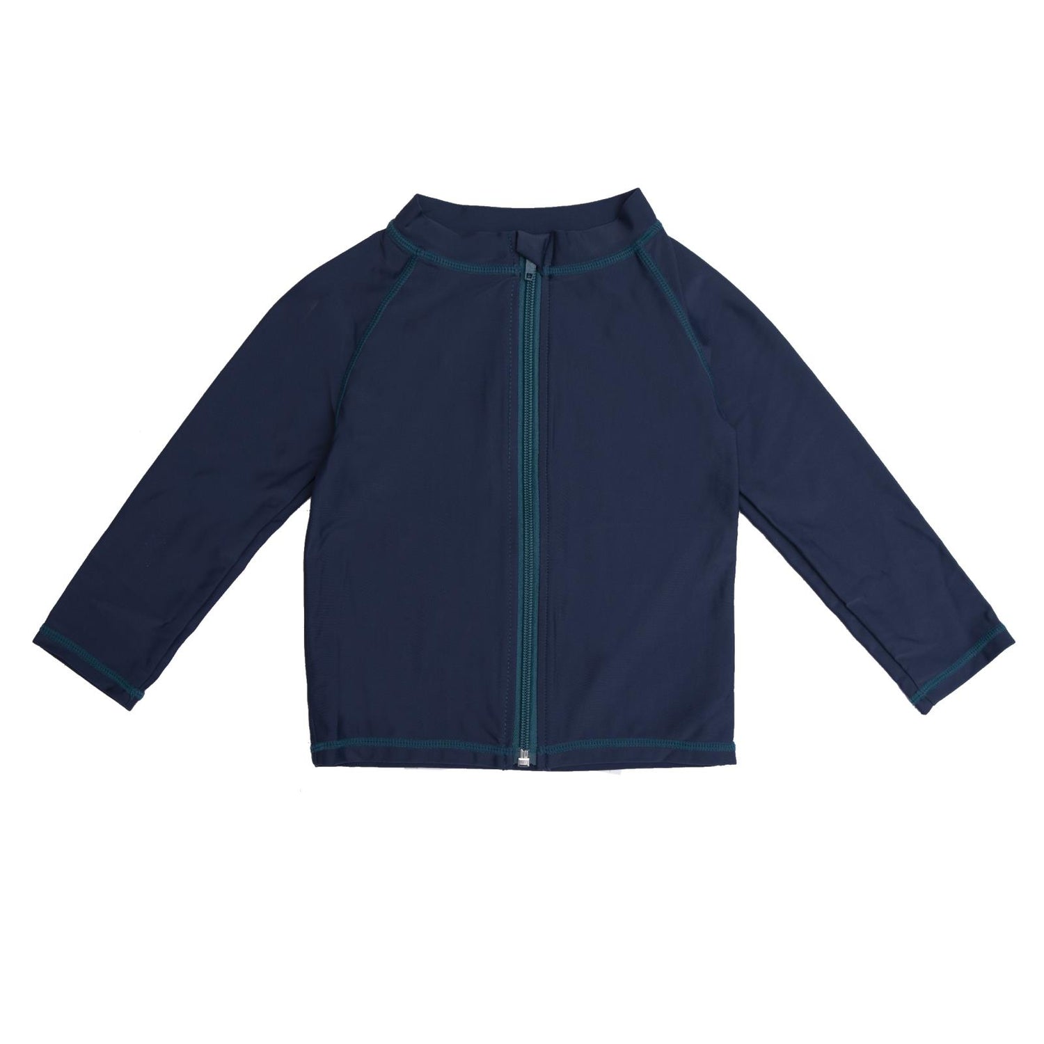 Long Sleeve Zip-Front Swim and Sun Cover Up in Peacock (243264)