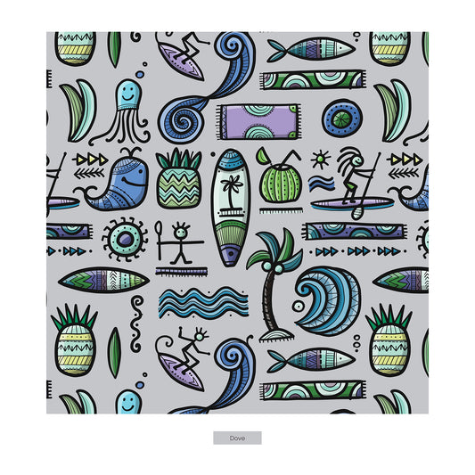 Men's Print Boxer Brief in Dove Surf (378856)