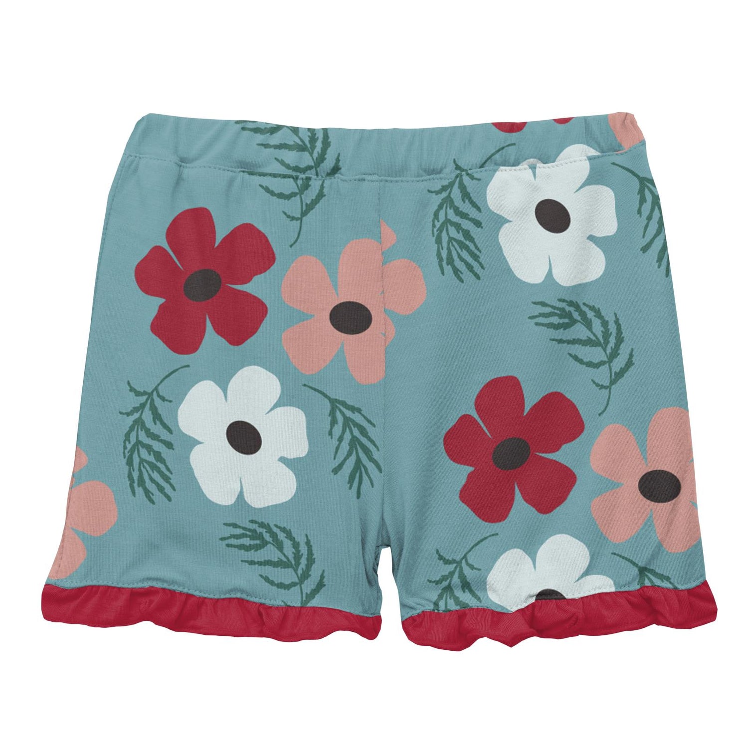 Print Ruffle Short in Glacier Wildflowers (219505)