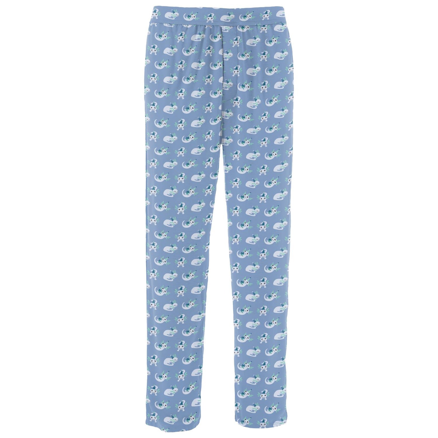 Men's Print Pajama Pants in Dream Blue Axolotl Party
