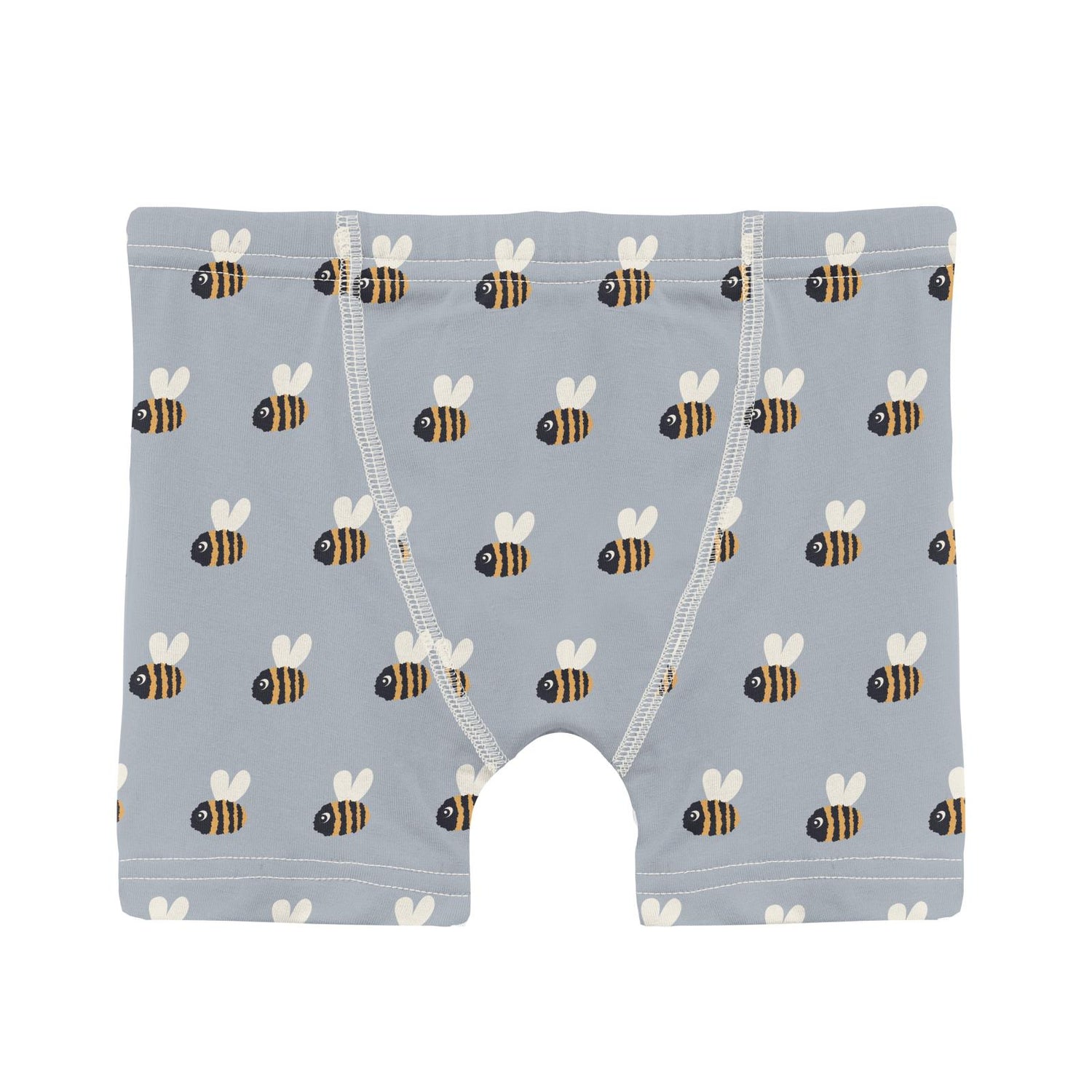 Print Boy's Boxer Brief in Pearl Blue Baby Bumblebee