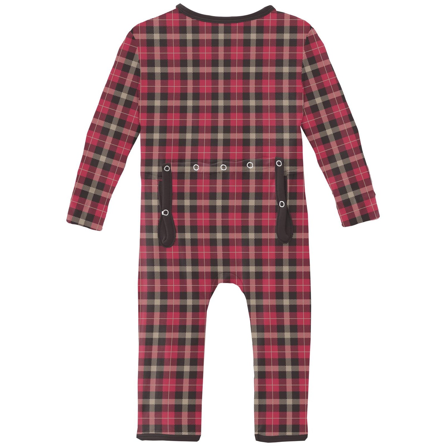 Print Coverall with 2 Way Zipper in 90's Plaid (262579)