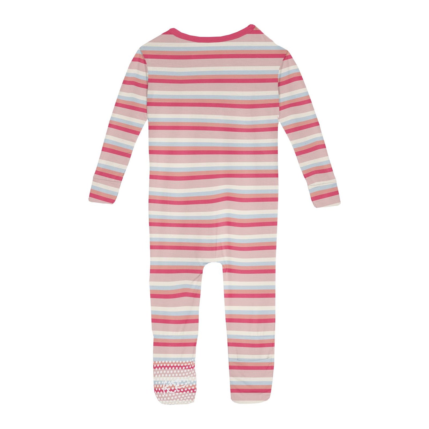 Print Convertible Sleeper with Zipper in Baby Rose Stripe (306349)