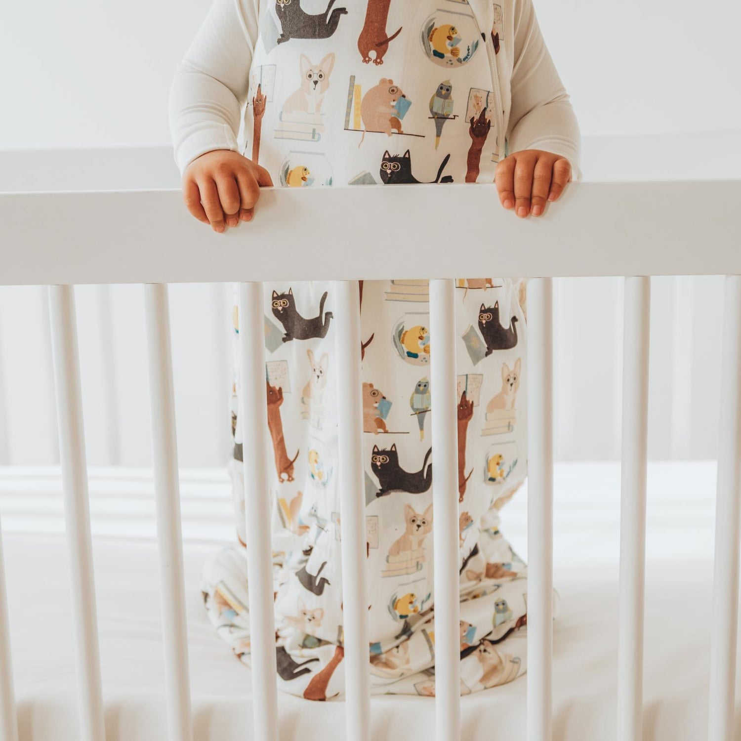 Print Fluffle Sleep Bag in Natural Books & Pets (359323)