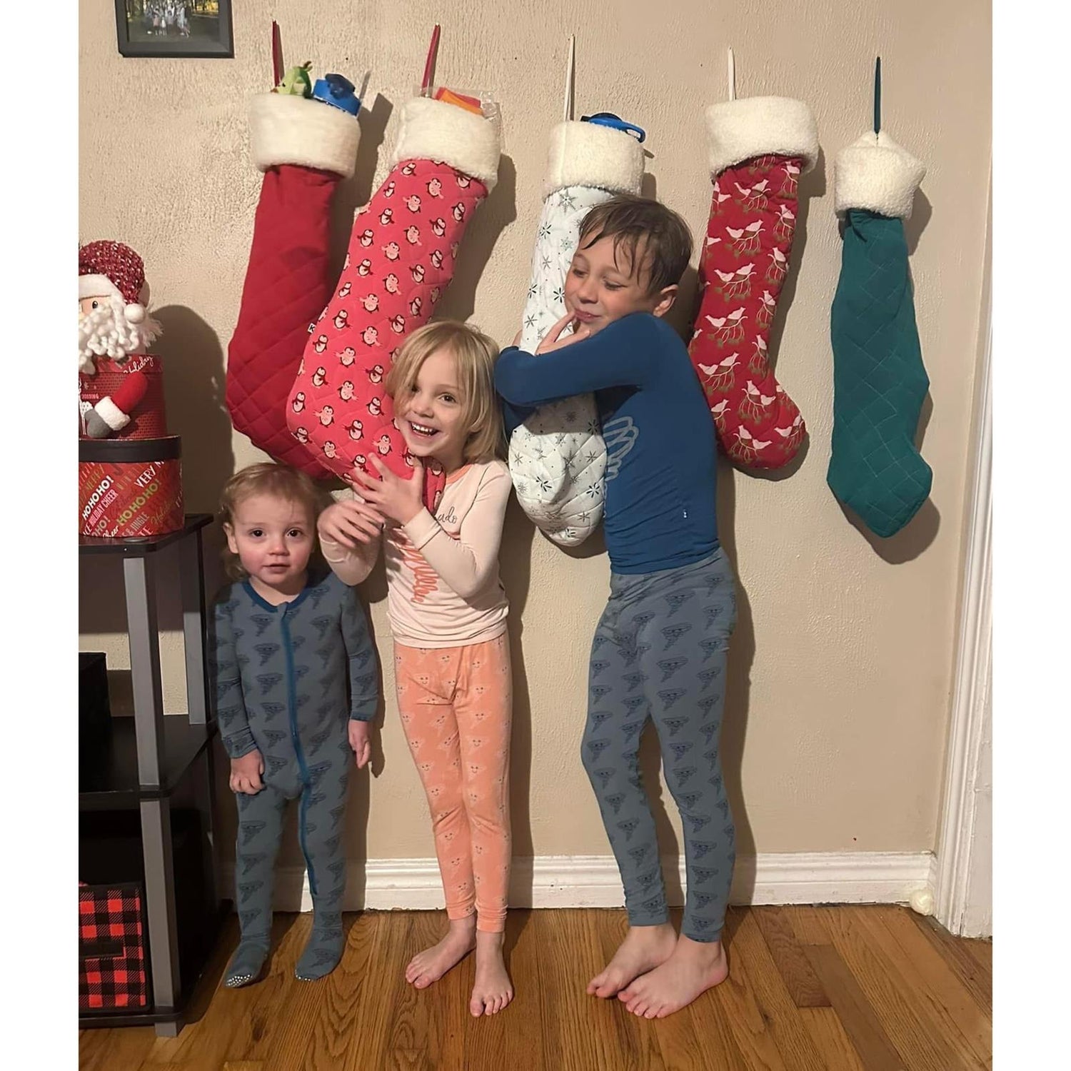 Print Quilted Stocking in Peacock Yeti/Peacock Plaid (359059)