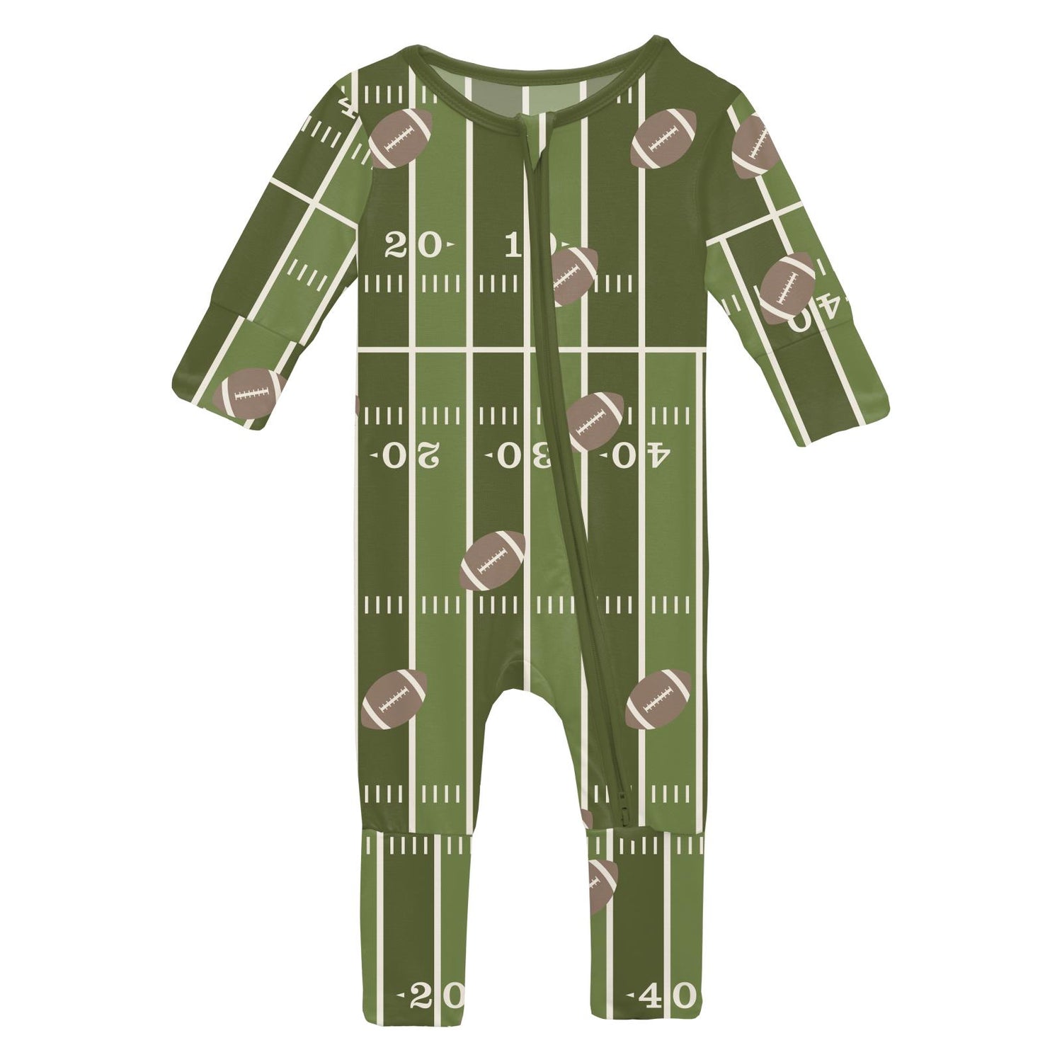 Print Convertible Coverall in Pesto Football (364441)