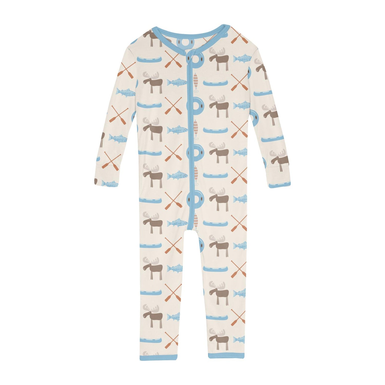 Print Convertible Sleeper with Zipper in Natural Lake Life (360364)