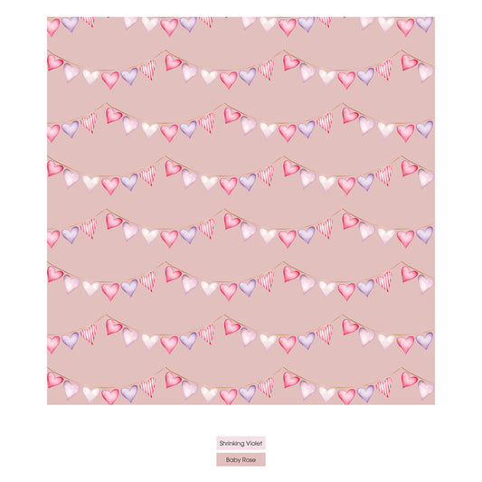 Print Training Pants in Baby Rose Heart Bunting (378843)