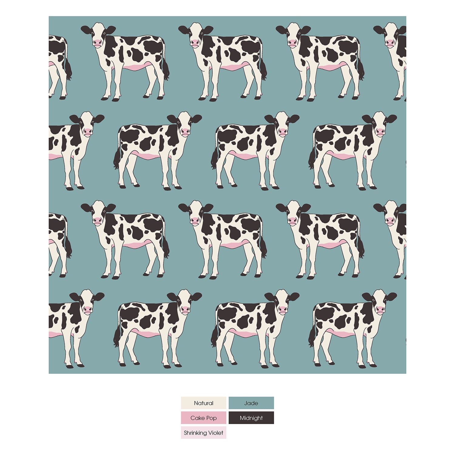 Print Short Sleeve Polo Romper in Jade Cows (315570)