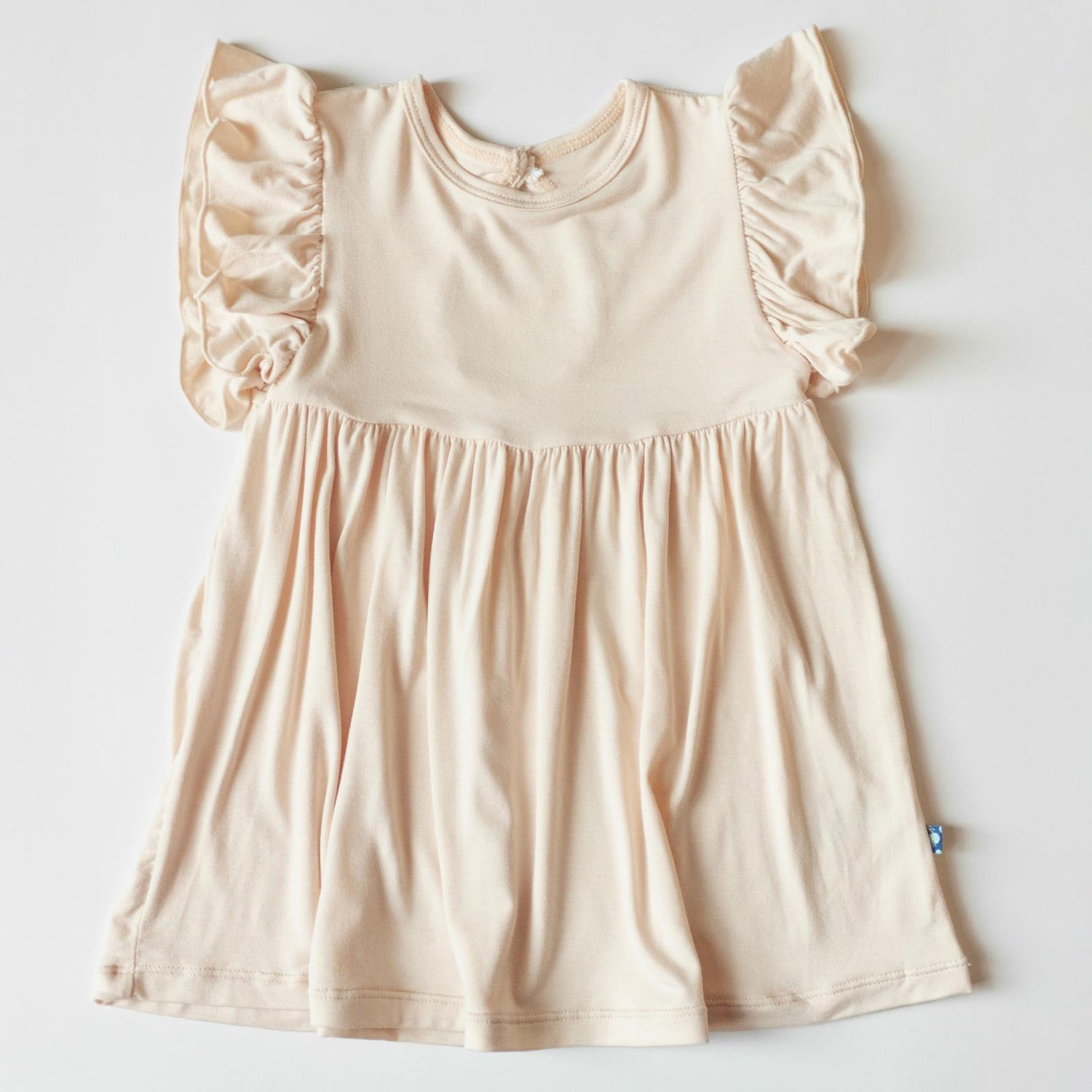 Print Short Sleeve Lola Swing Dress in Latte Starfish (364830)