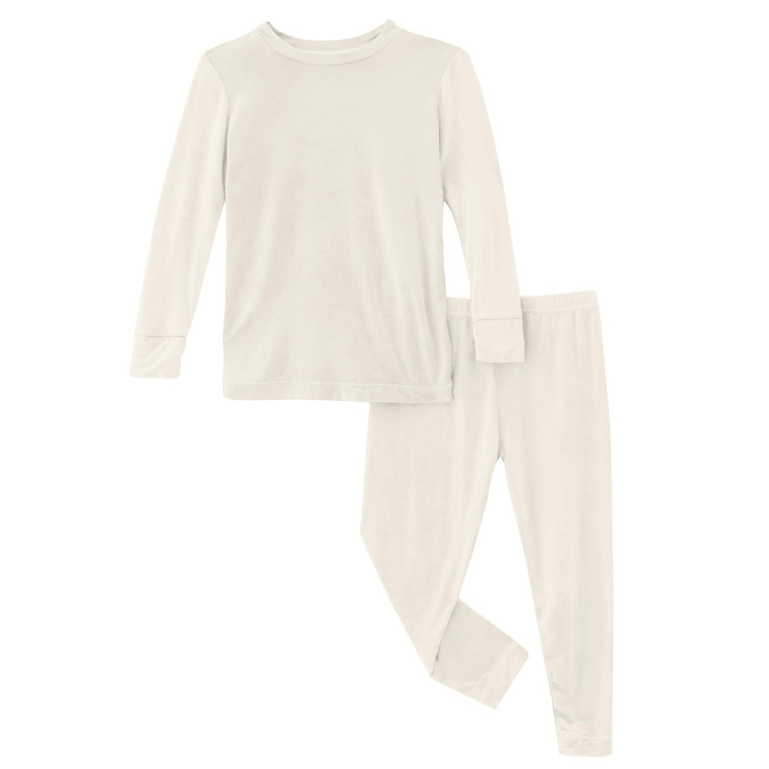 Long Sleeve Pajama Set in Natural (343568)