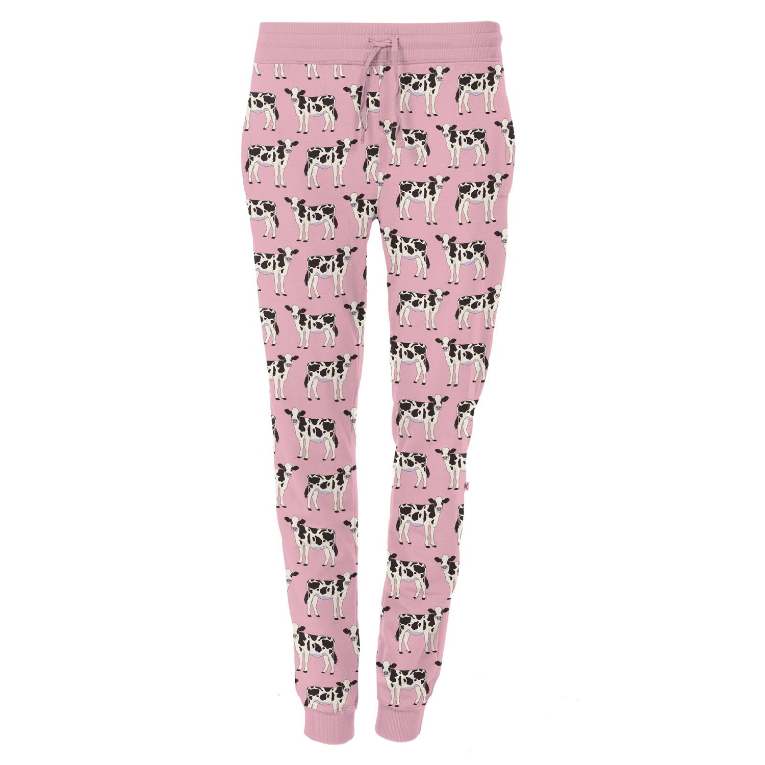 Women's Print Fleece Lounge Joggers in Cake Pop Cows (314872)