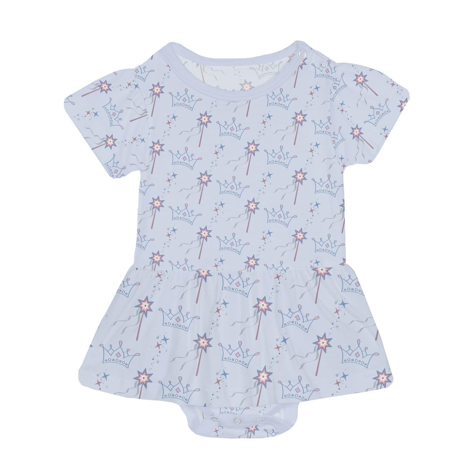 Print Short Sleeve Skirted One Piece in Dew Magical Princess (360526)