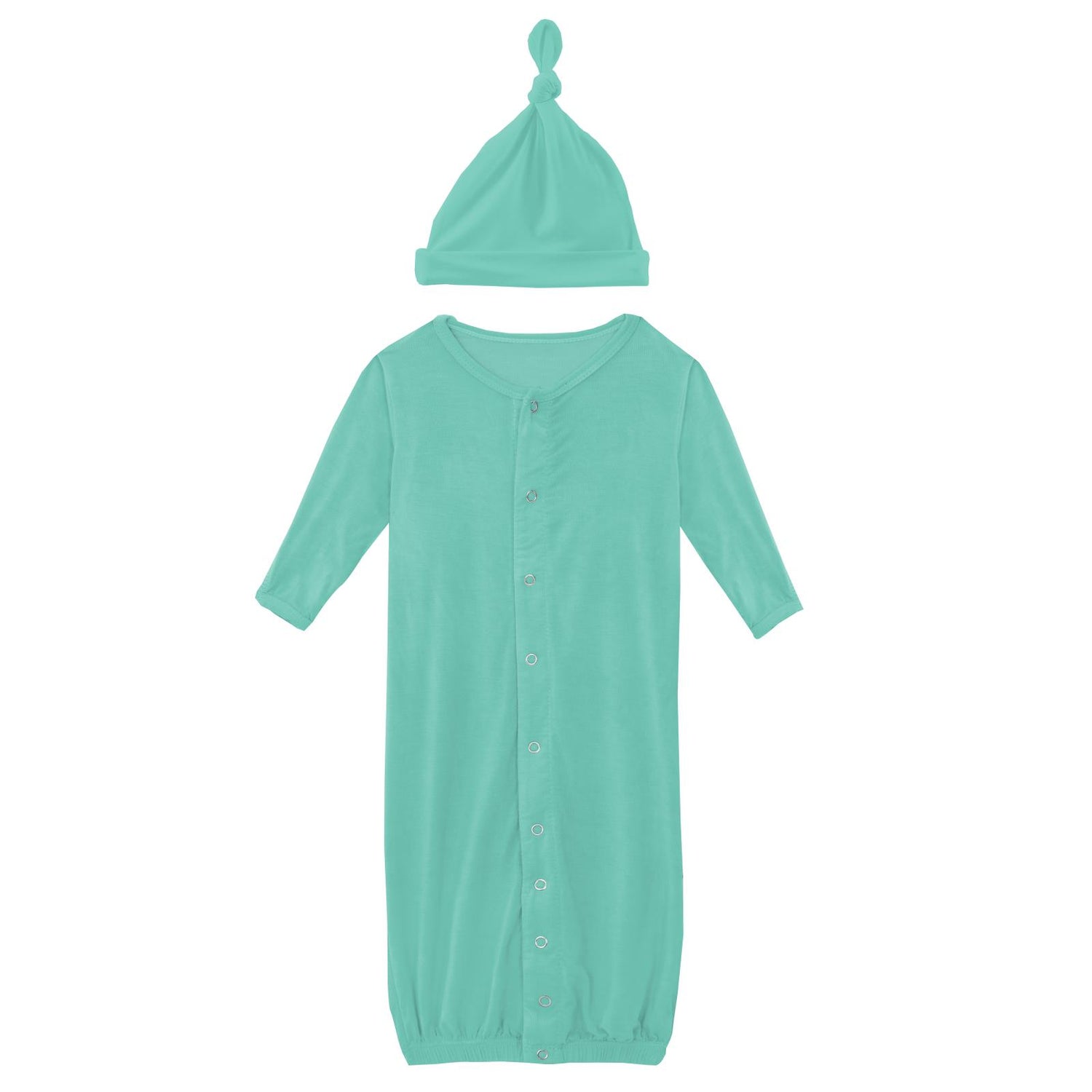 Layette Gown Converter & Single Knot Hat Set in Glass (235594)