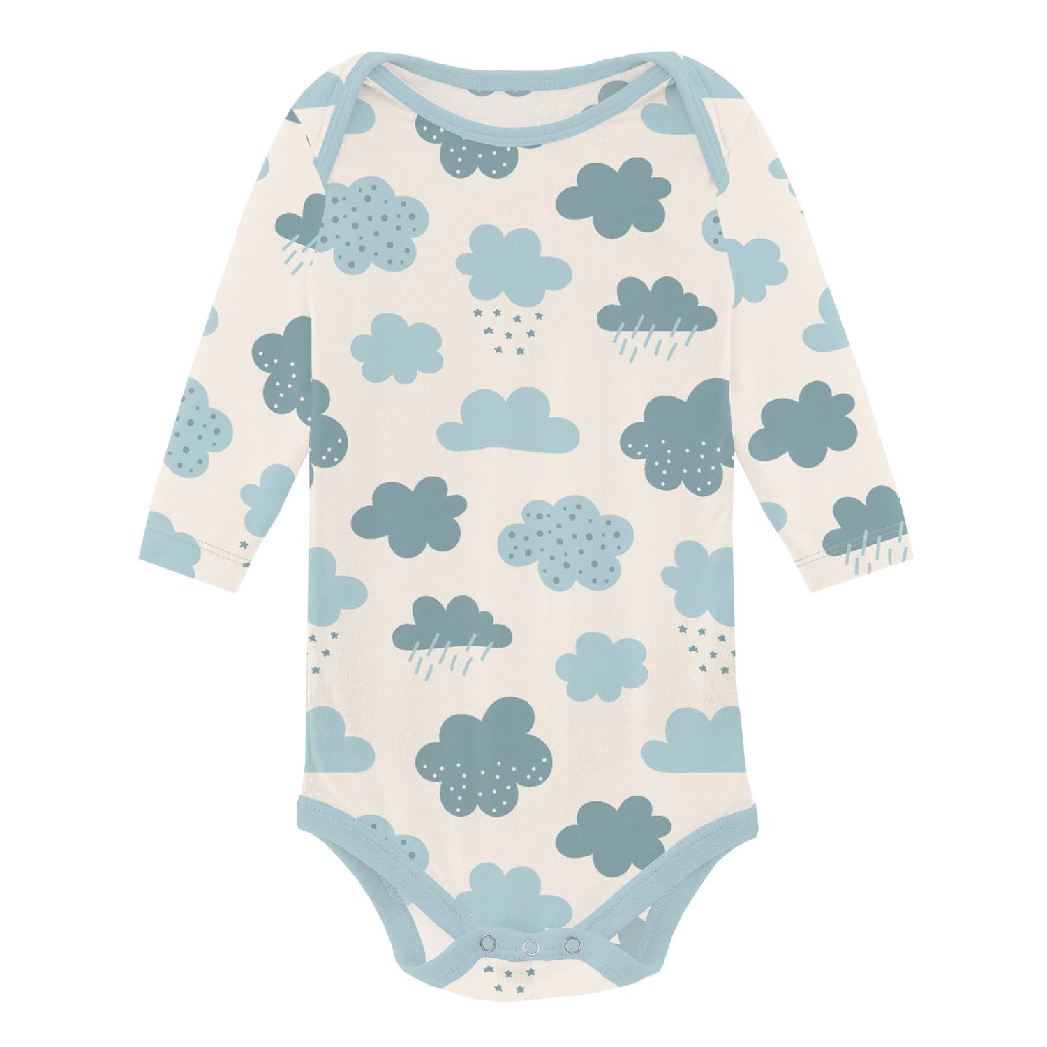 Print Long Sleeve One Piece in Natural Cloudy Sky (351992)