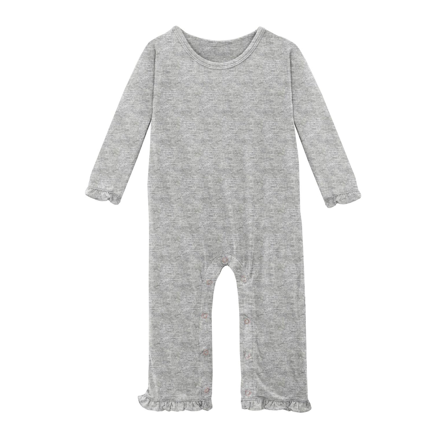 Oh La La Ruffle Romper in Heathered Mist (214330)