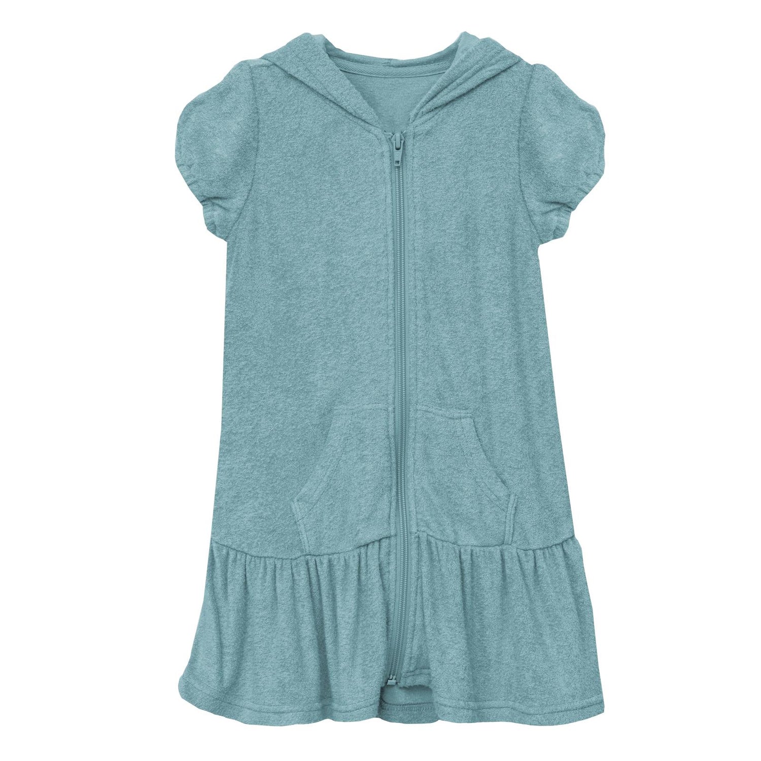 Terry Ruffle Swim Cover-Up in Glacier (214505)