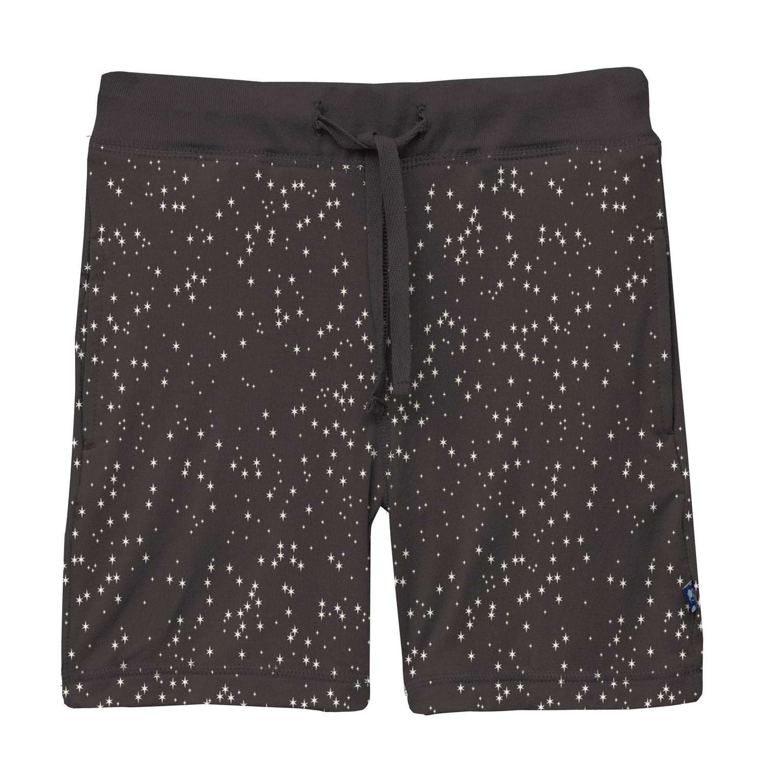 Print Lightweight Drawstring Shorts in Midnight Constellations