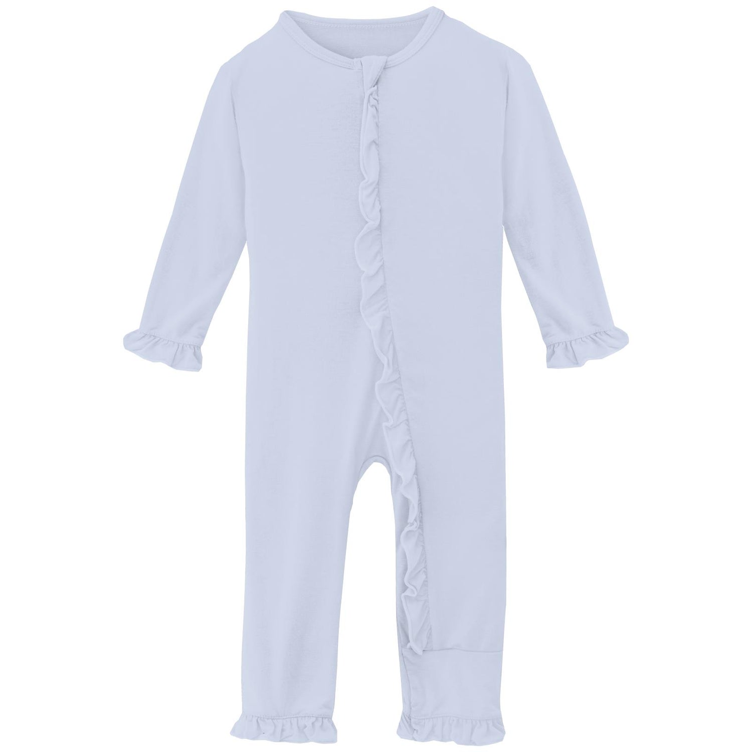 Layette Ruffle Coverall with 2 Way Zipper in Dew (276154)