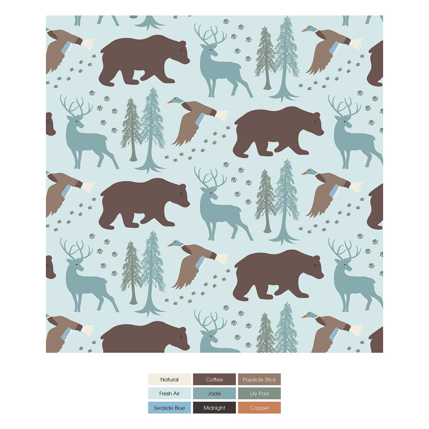 Women's Print Lounge Pants in Fresh Air Forest Adventure (323969)