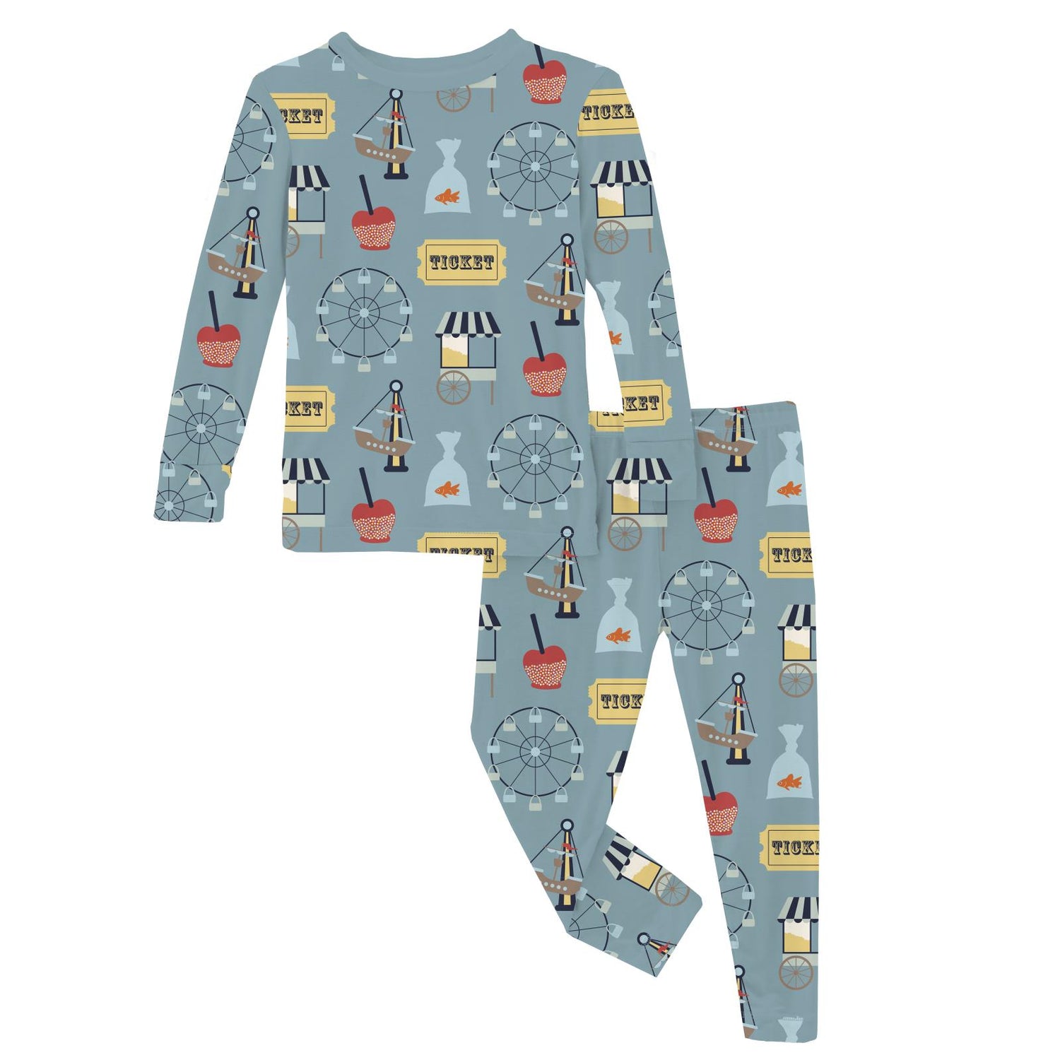 Print Long Sleeve Pajama Set in Stormy Sea Fall Fair (364344)