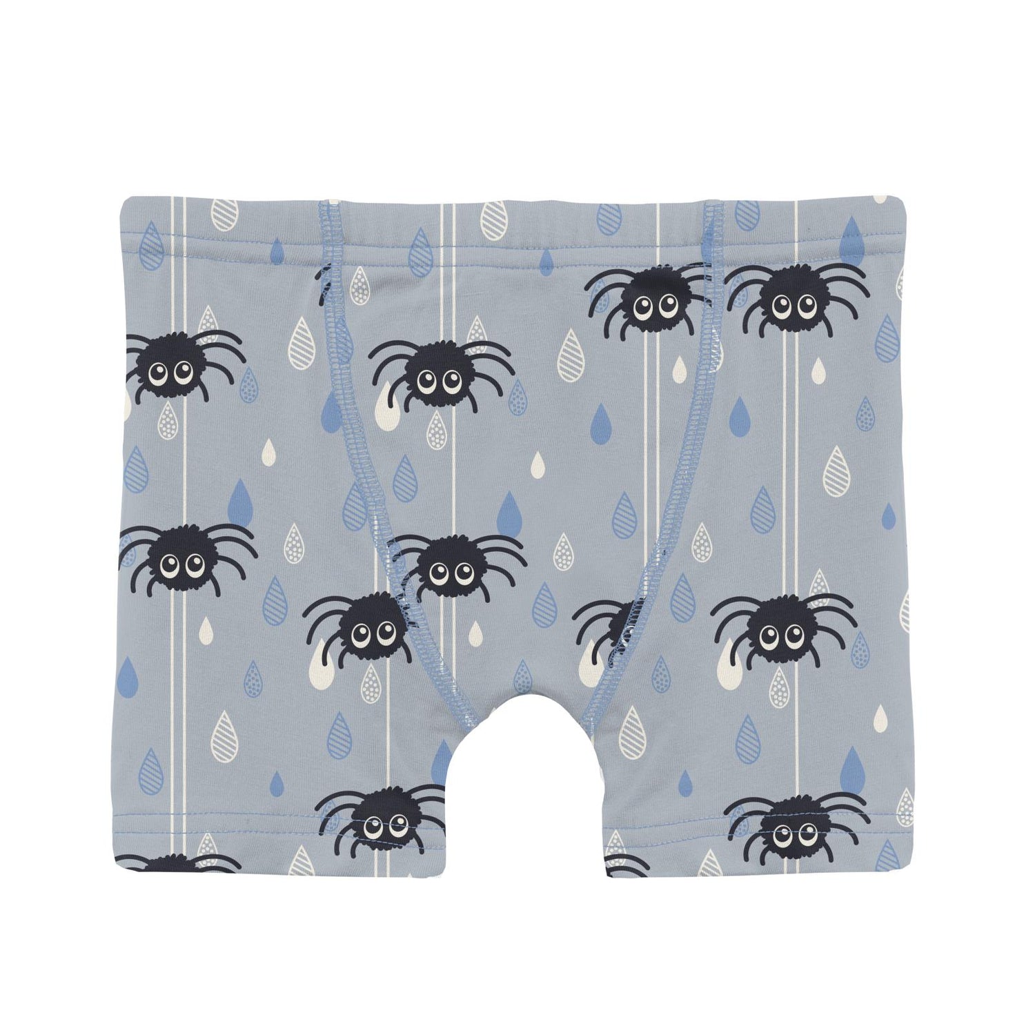 Print Boy's Boxer Brief in Pearl Blue Itsy Bitsy Spider
