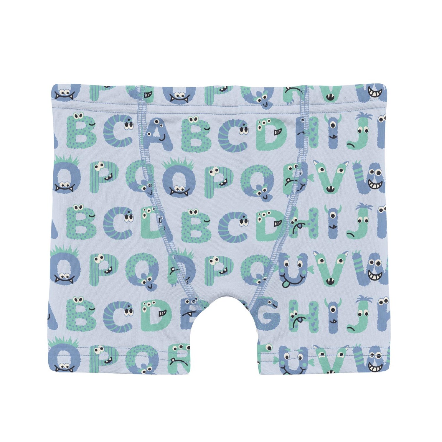 Print Boy's Boxer Brief in Dew ABC Monsters